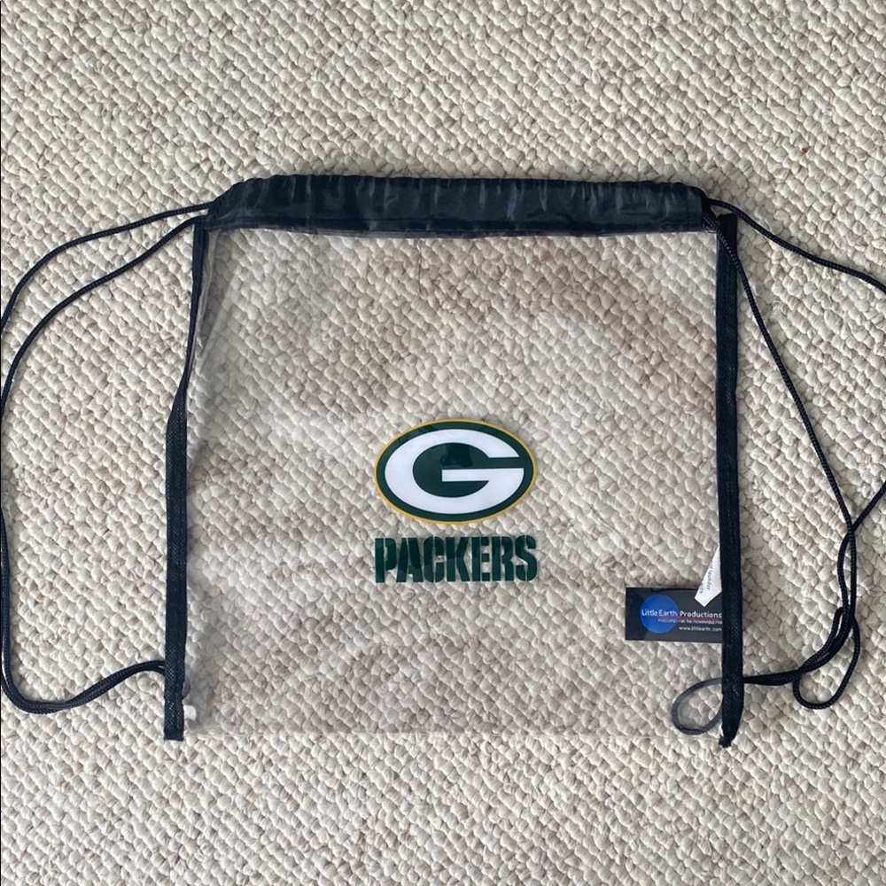Green Bay Packers Clear Drawstring Bag